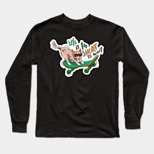 Cat on a skateboard Long Sleeve T-Shirt